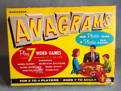 Vintage Anagrams Word Games Transogram Complete Excellent Plus 1957