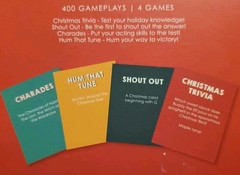 Christmas Holiday Night In (4 Games) Festive Fun, Trivia, Hum Tune, Charades