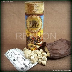 UKRAINIAN COSSACK’S LOTTO BINGO КОЗАЦЬКЕ Лото Board Game Wooden Barrels