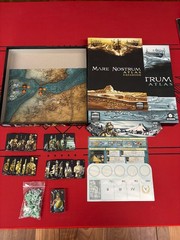Mare Nostrum Empires Kickstarter Game, Atlas, Buildings, Promos, Resource Chips