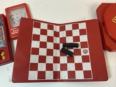4 Vintage Travel Games Trouble Checkers Pocket Waterfuls