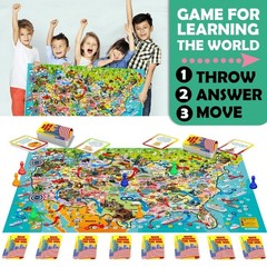 QUOKKA Race Across the USA Educational Board Game for Kids New Sealed