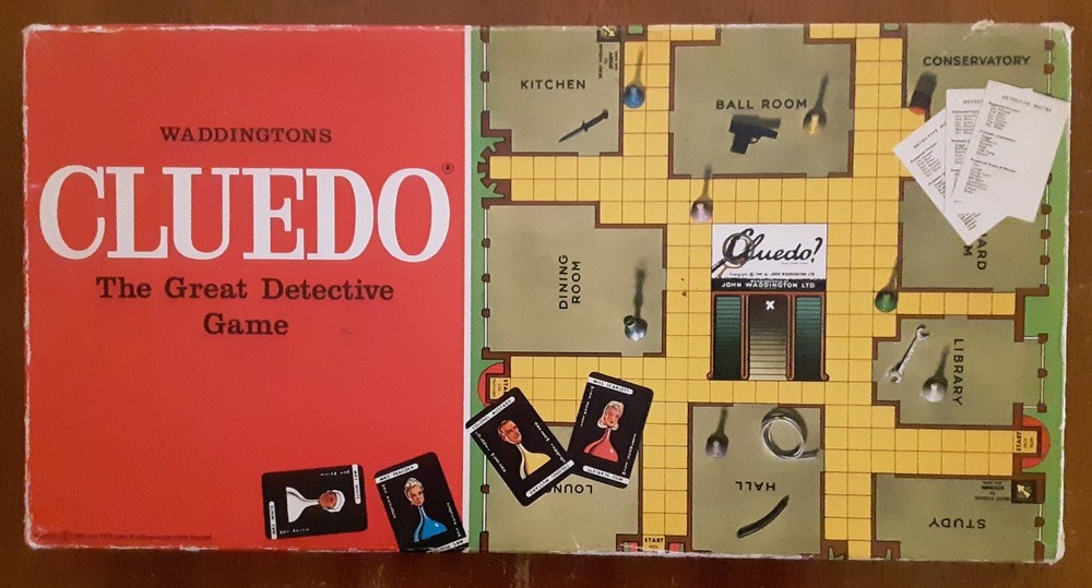 Vintage 1972 Waddingtons CLUEDO* Great Detective Game in box 100% complete, clue