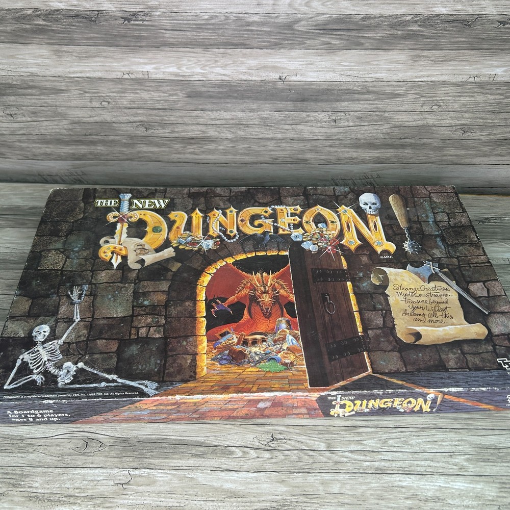 The New Dungeon Board Game 1989 TSR D&D Dungeons & Dragons Incomplete Vintage