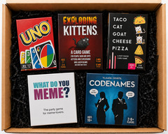 Curated Friends Game Night Mystery Box Board &Card Game Bundle Party Game Lot8+
