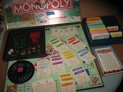 VINTAGE Monopoly Deluxe Edition Parker Brothers 1995 Golden Tokens