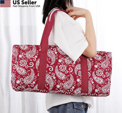 10 inches (W) x 21 (L) x 6 (H), American Mahjong With Red Paisley Bag
