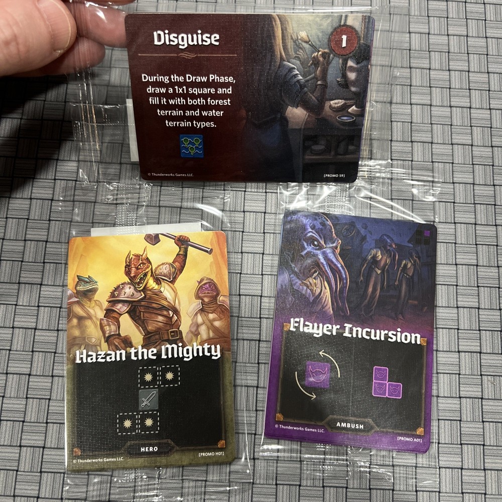 Cartographers Board Game Promos – Skills 2, Ambush, Hero Packs