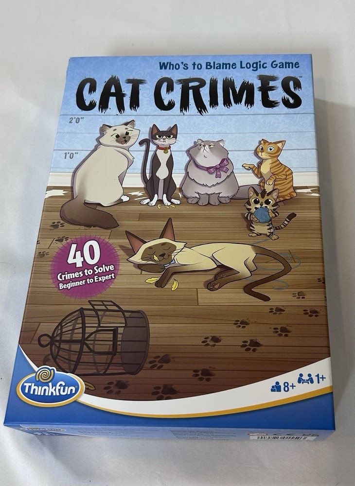 Cat Crimes Who’s to Blame Logic Game Thinkfun Problem Solving Challenges Mystery