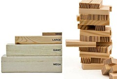 Real Wood Mini Tumble Tower Classic Game, Travel Size 4 Inch by JARU. Assortmen