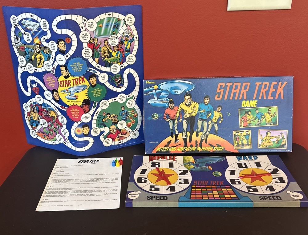 Hasbro Star Trek Movie & TV Board Game 1974 Complete MPN 2678-3