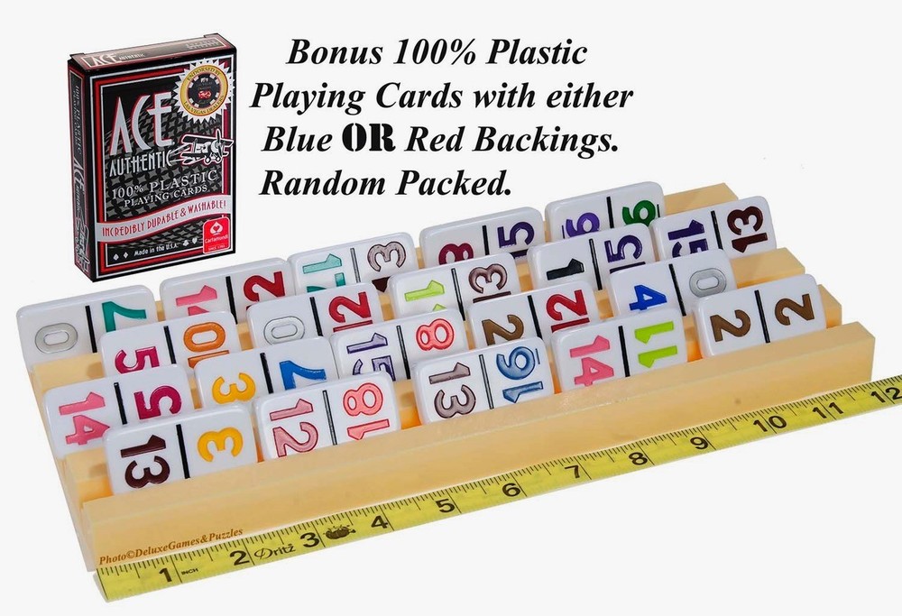 Plastic Trays/Racks for Dominoes OR Playing Card _ Dual Use _ Set of 4 Trays