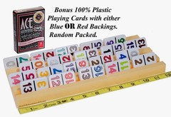 Plastic Trays/Racks for Dominoes OR Playing Card _ Dual Use _ Set of 4 Trays