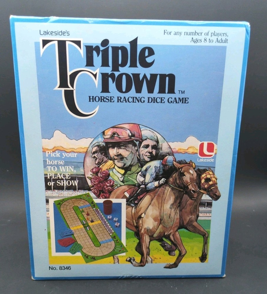 Vintage 1982 Triple Crown Horse Racing Dice Game No. 8346 Lakeside Complete New