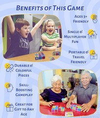 Pattern Matching Board Game for Kids & Adults, Family Night Board Games, Bloc…
