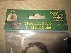 Slay the Spire The Board Game Kickstarter Exclusive Merchant Bag & Metal Coins