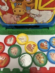 Fisher Price Barnyard Bingo Matching Memory Animal Game Vintage missing 1 piece
