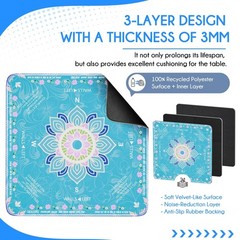 Mahjong Mat for Table 32.4”x32.4”, Rolled Shipping, No Creases Mah Jongg Ma…