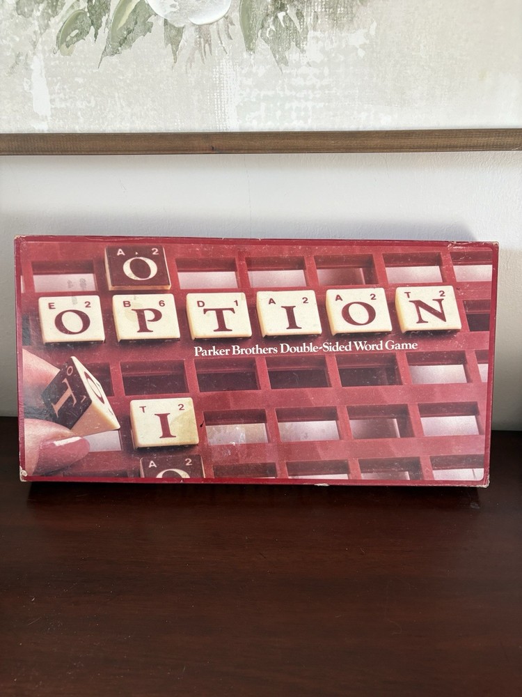 Vintage – Parker Brothers Option Double-Sided Word Board Game 1983 Edition –