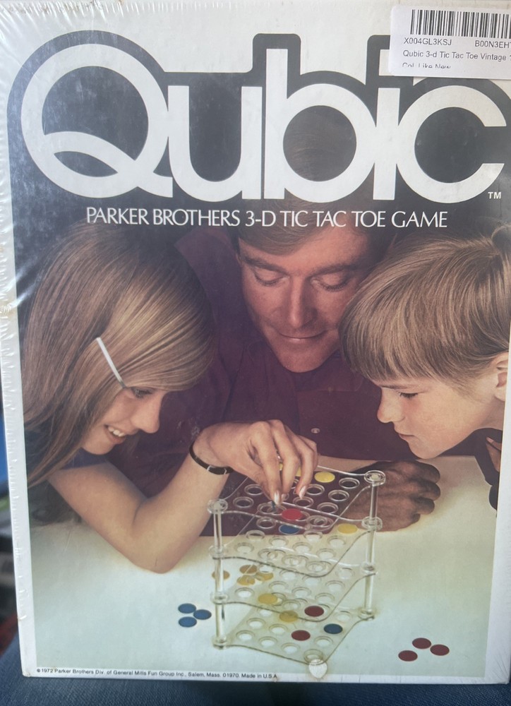 VTG VINTAGE 1972 QUBIC Parker Brothers 3-D Tic Tac Toe Game NEW SEALED USA #401