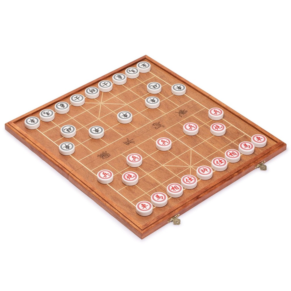 Yellow Mountain Imports Chinese Chess (Xiangqi) Set with Folding Rosewood Veneer