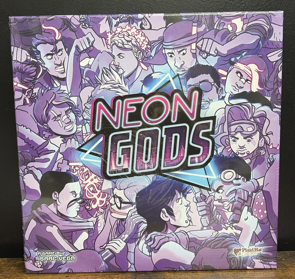 Neon Gods Board Game 2-4 Players Plaid Hat Games 2018 Factory Sealed NIB