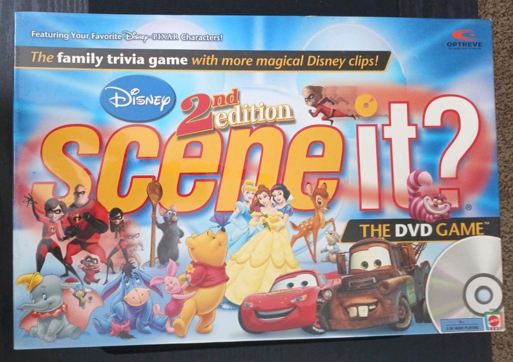 Disney Scene It? 2nd Edition DVD Game 2007 Released by Mattel Pixar, New Sealed