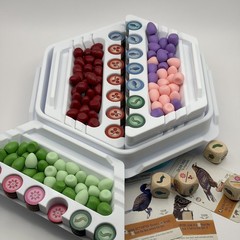 Wingspan Rotating Organizer All Expansion Token Egg Storage 6 Trays Dice Arena