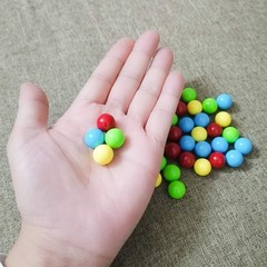 Hotusi 48Pcs Game Replacement Marbles Balls Compatible 13.5mm, Blue,green,red