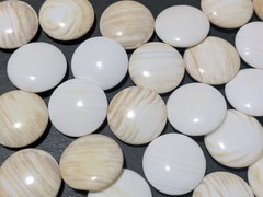 Vintage Suwabute Clam Go Stones Size22 made in Hyuga with Go Bowls Japan