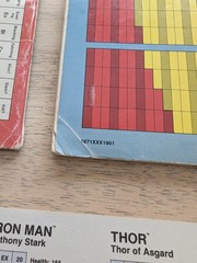 1991 TSR Marvel Super Heroes Board Game Lot- Books 3 Unpunched Character Boards