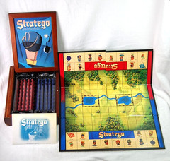 Stratego Vintage Collection Book Shelf Edition Wooden Box Board Game 2005