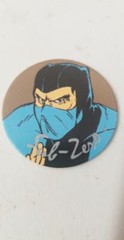 Lot of 6 Mortal Kombat Pogs 1992 Raiden-Lin Kuei-Sonya Blade-Scorpion-Johnny Cag