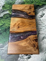 Handmade Wooden Backgammon Set Epoxy Resin River Luxury Board Game Unique Gift