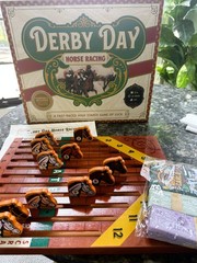 MINTY! Derby Day Horse Racing Wood Board Game 2018 Brybelly GGAM-1501