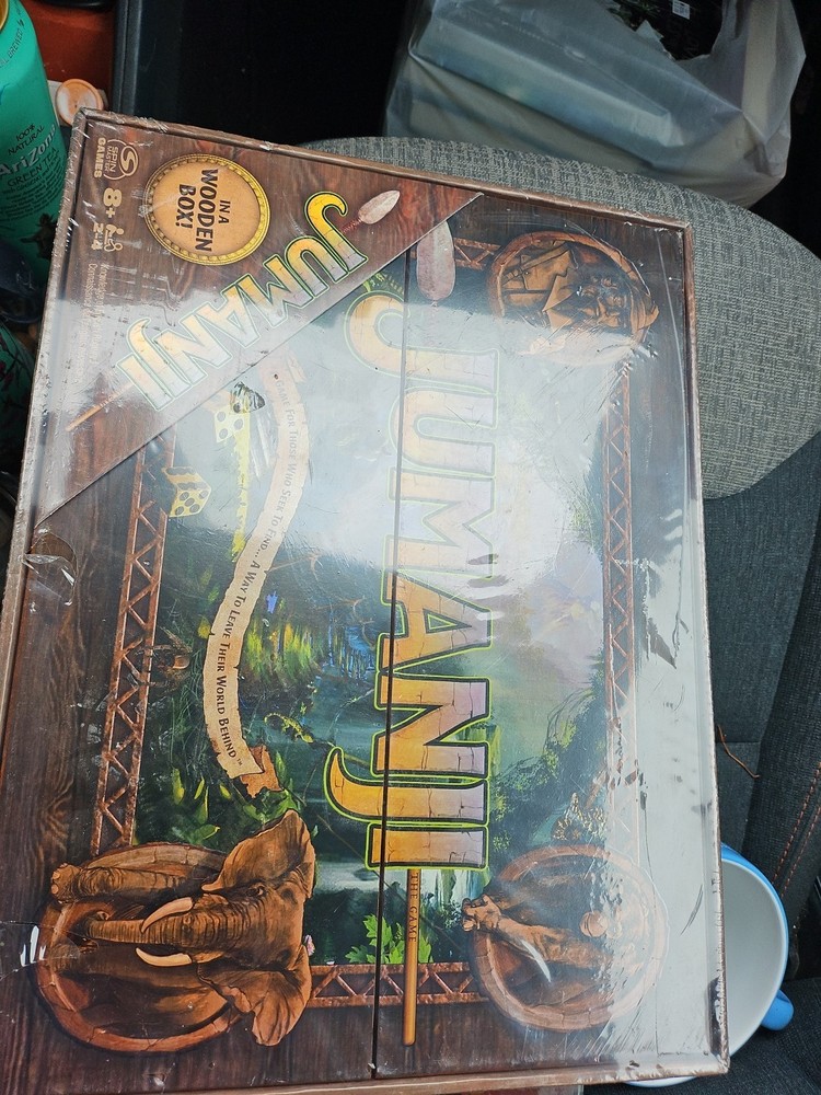 Jumanji The Game in a Real Wooden Box Edition Adventure Board Game New & Sealed
