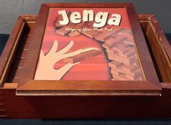 2007 Hasbro Jenga Vintage Bookshelf Edition – Includes Wooden Box & 54 Pieces