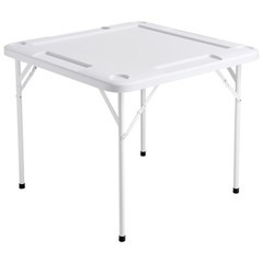 VEVOR Mahjong Table 4 Player Folding Card Table & 4 Cup Holders Chip Trays White