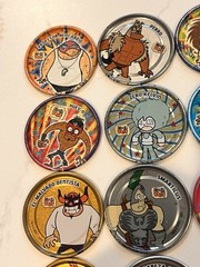 Lot 15 Vintage ¡MUCHA LUCHA! Metalix Tazos Metal Pogs Perro Kelvin Cabeza Rare