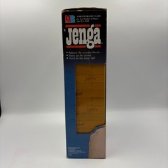 Milton Bradley Jenga Game Unisex Tan Good 1986 Vintage Wood Block Stacking 4793