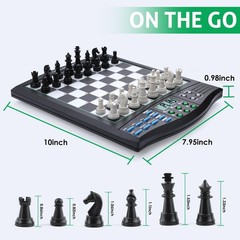 Talking Chess Academy Electronic Smart Game Board Set W/ Voice Pieces 1-2 Player