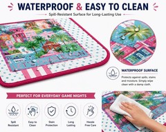 Mahjong Game Mat 31.5″ Non-Slip Waterproof Table Mat with Carry Bag Thick