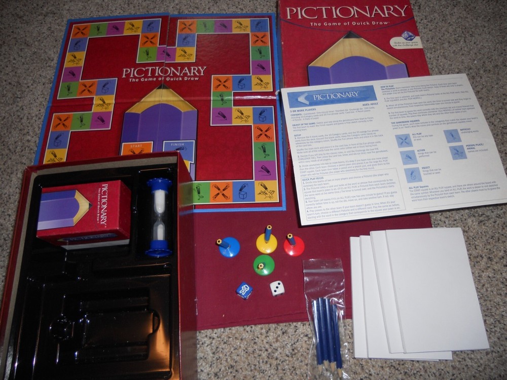 Pictionary The Game of Quick Draw Parker Brothers 2007 #04531 Complete