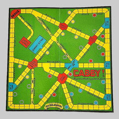 Vintage CABBY Board Game w. Metal Cars & Wood Dice (Selchow & Righter, 1938)