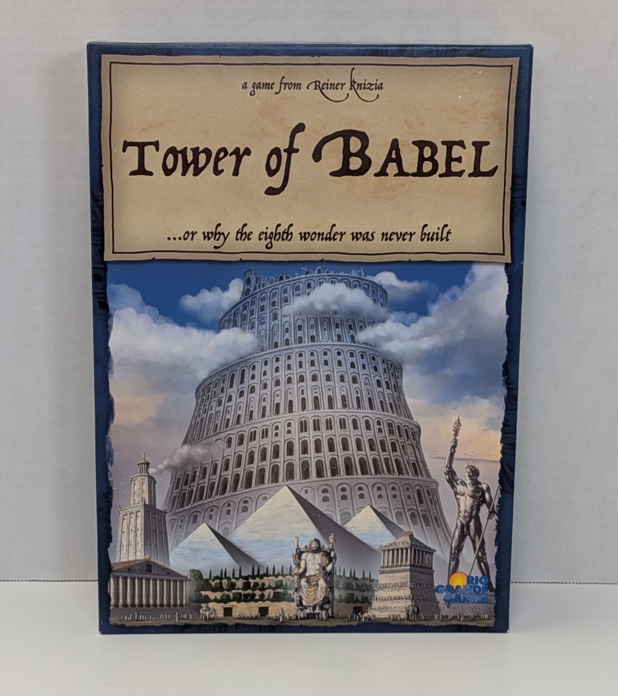 Tower of Babel Board Game Rio Grande Games 2005 Unpunched Open Box Complete