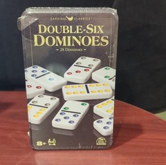 Spin Master Games Double-Six Dominoes Color Dot Tile Game, 1-4 Players, Ages 8+