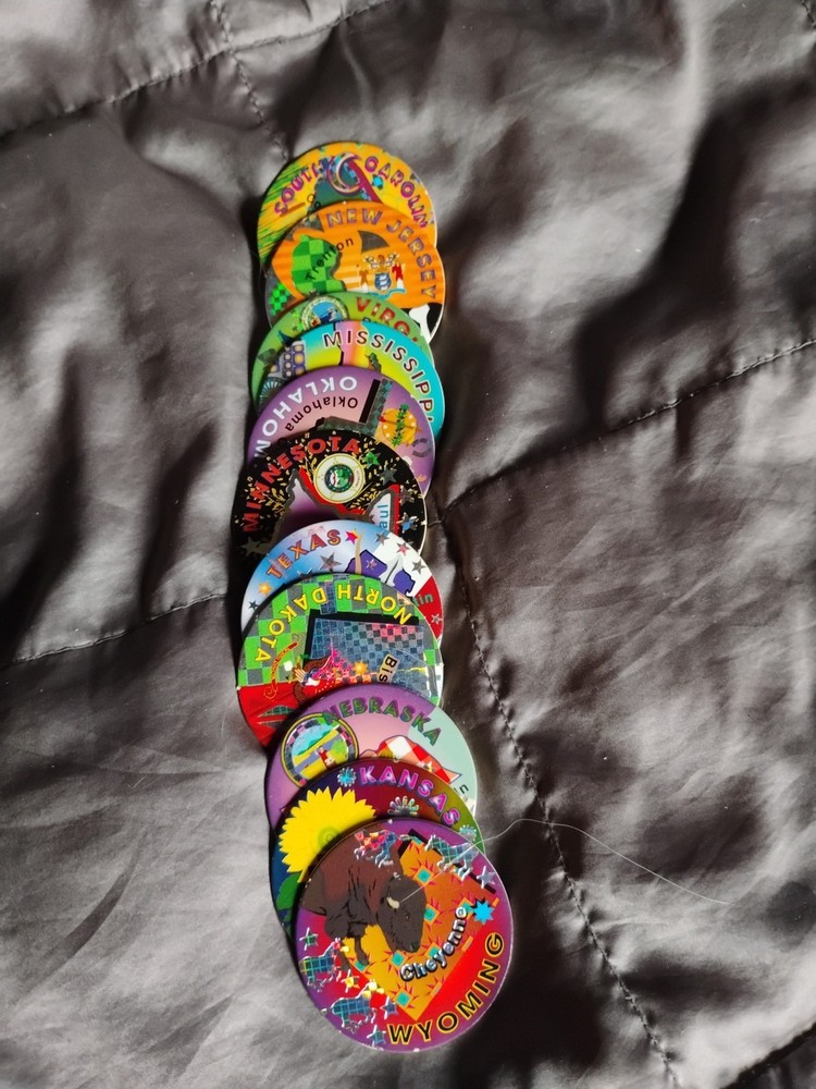 Vintage 90s Lot of Pogs United STATES