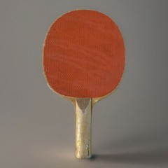 (4) Vintage Wilson E6036 Wooden Ping Pong / Table Tennis Paddles Orange/Brown