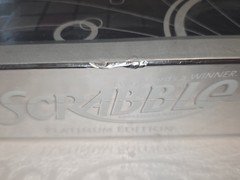 Hasbro Scrabble Platinum Edition Board Game Rotating Board B&N Exclusive 2010 **