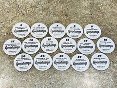 Assorted Goosebumps Vintage Pogs Lot Of 16,